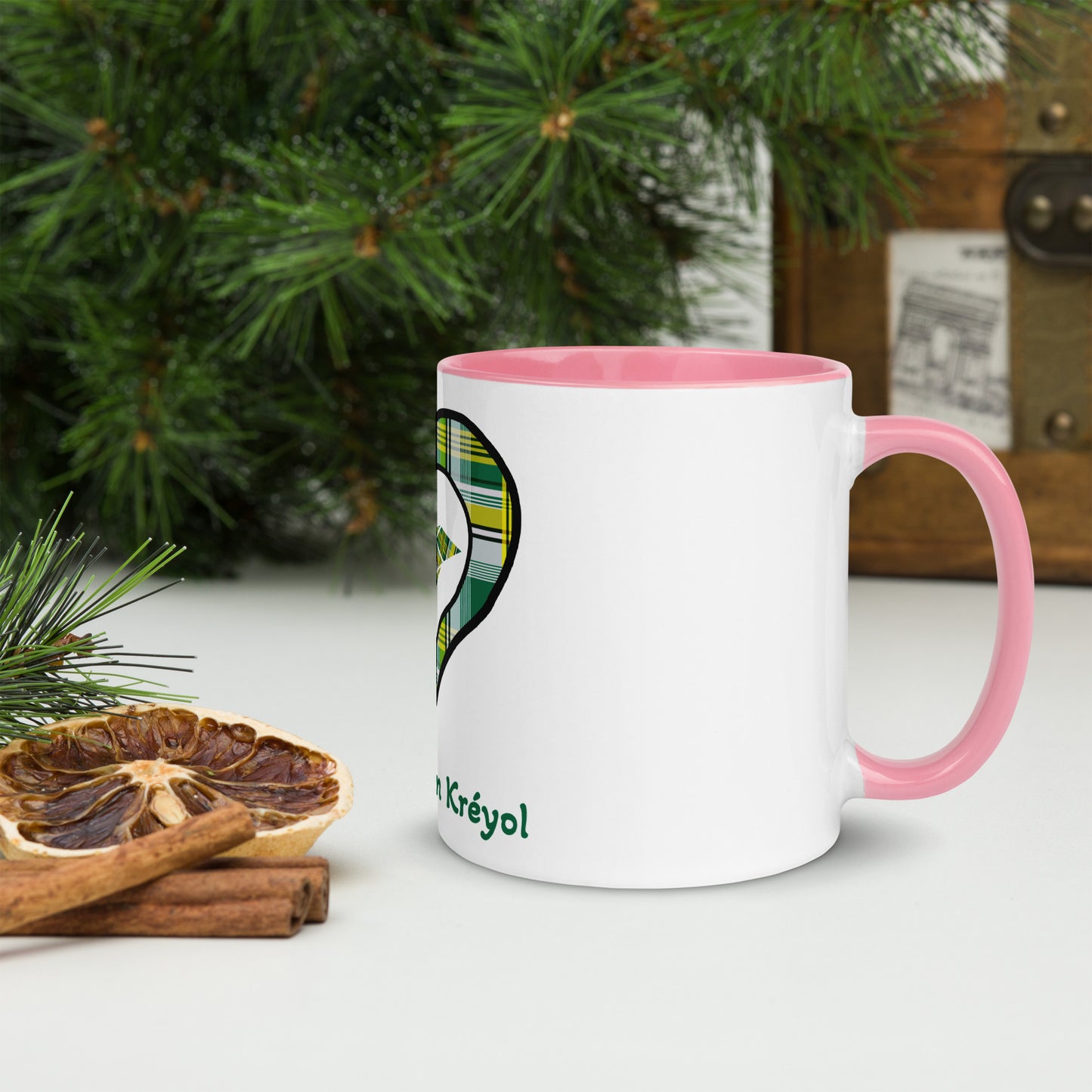 Mug Coloré madras Vert Kè an mwen