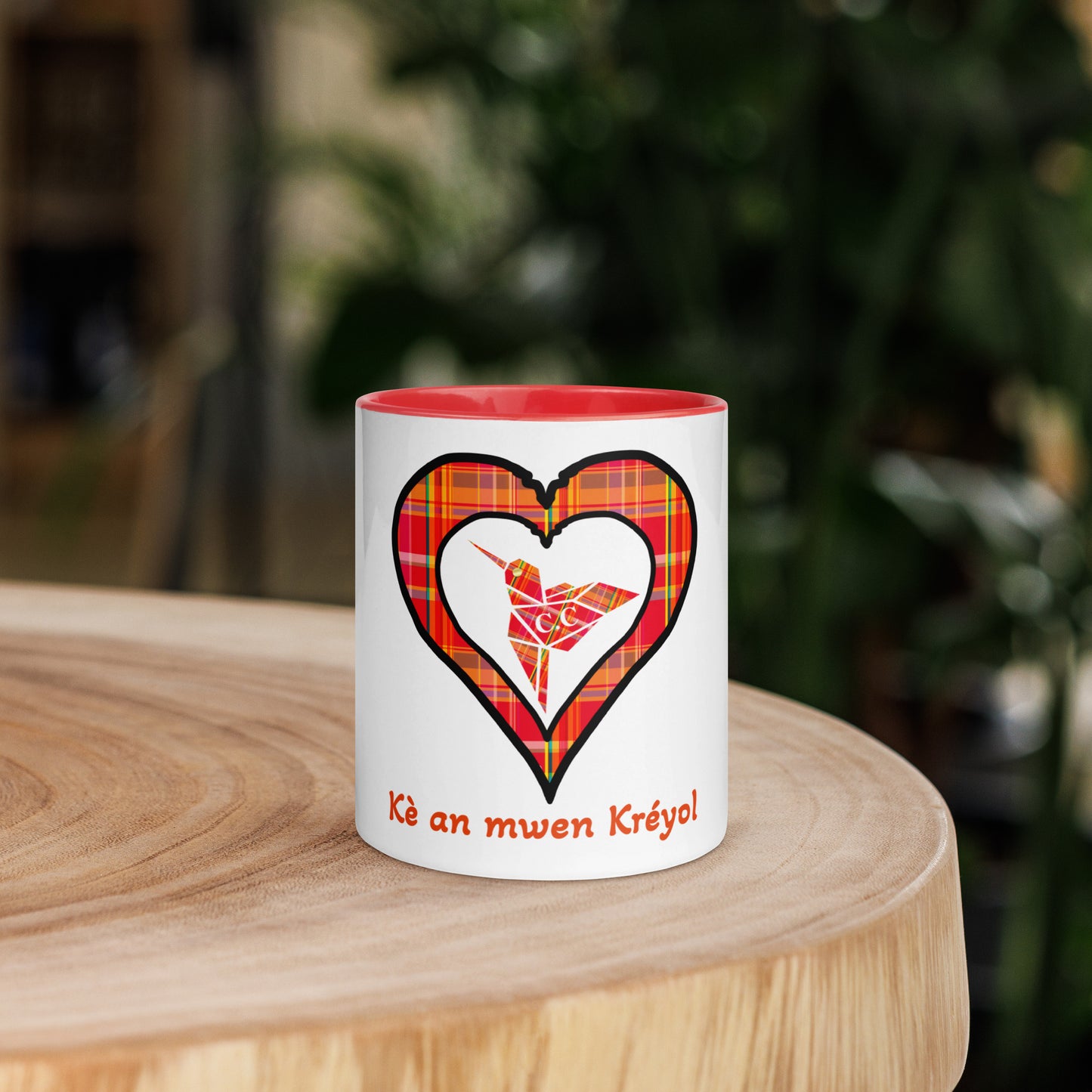 Mug Coloré Mug Madras rouge Kè an mwen