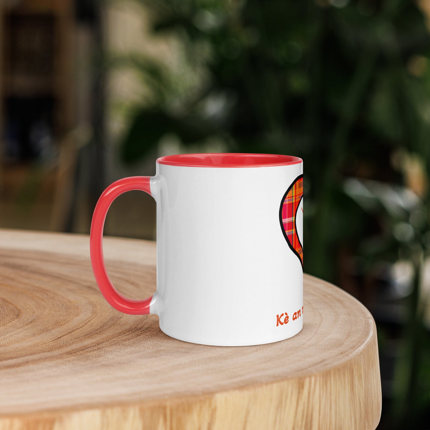 Mug Coloré Mug Madras rouge Kè an mwen