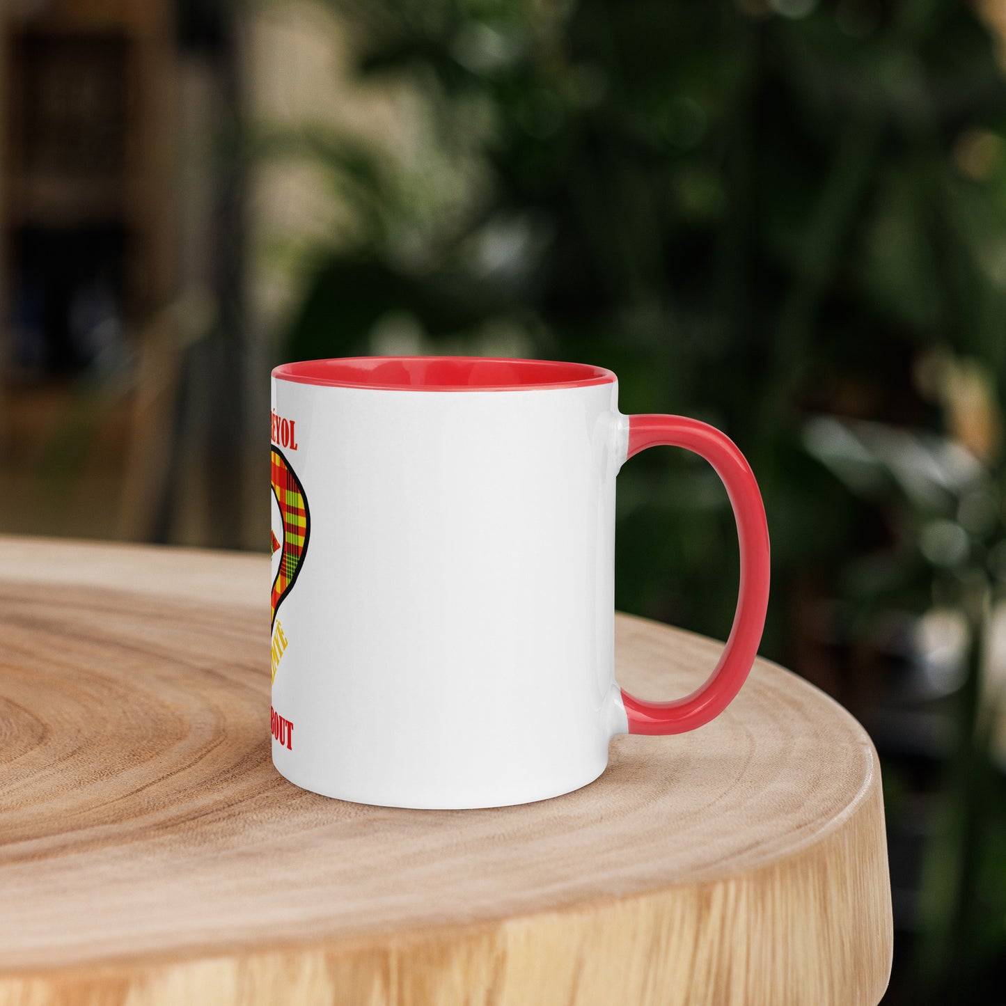 Mug Coloré Manman Kréyol Madras Sunshine