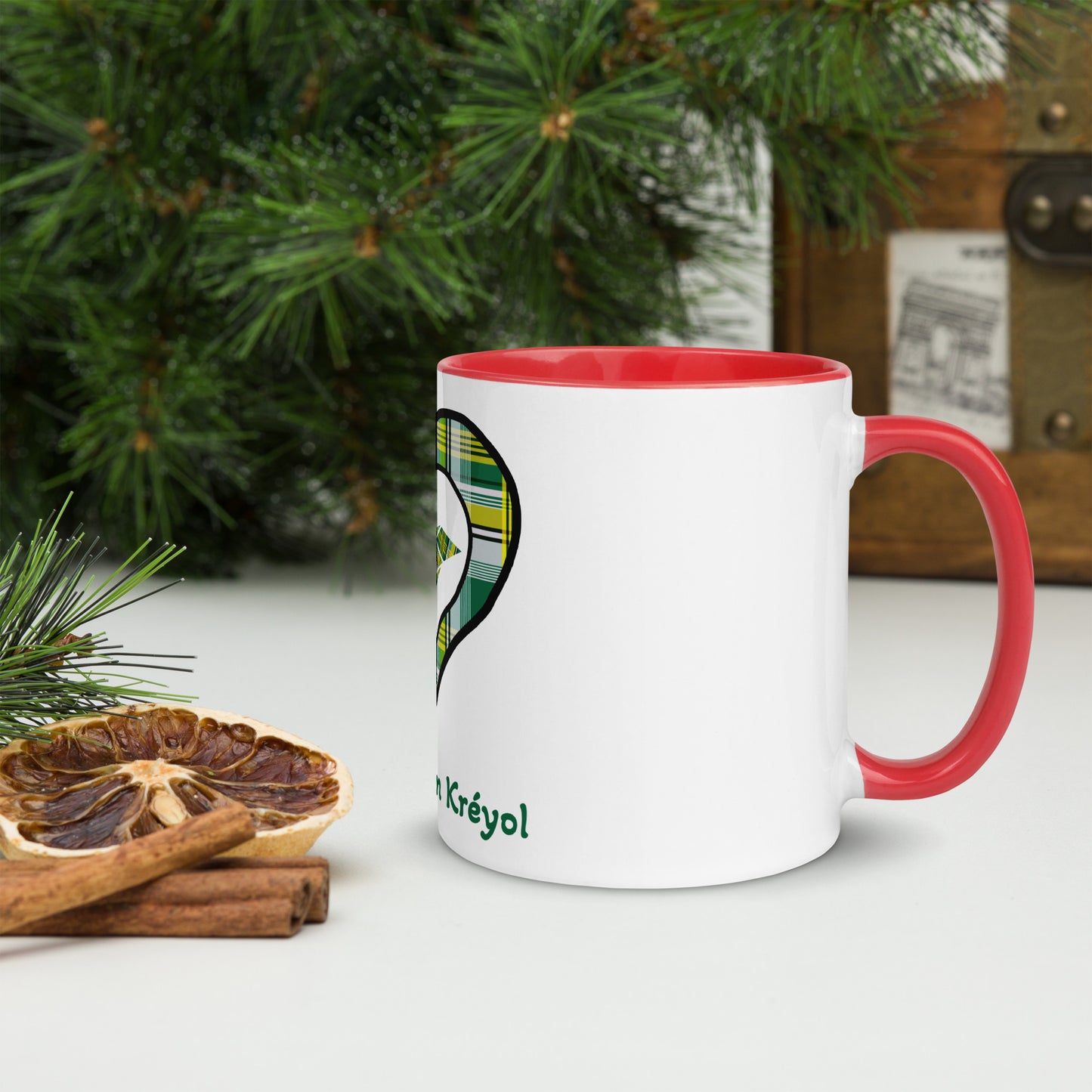 Mug Coloré madras Vert Kè an mwen