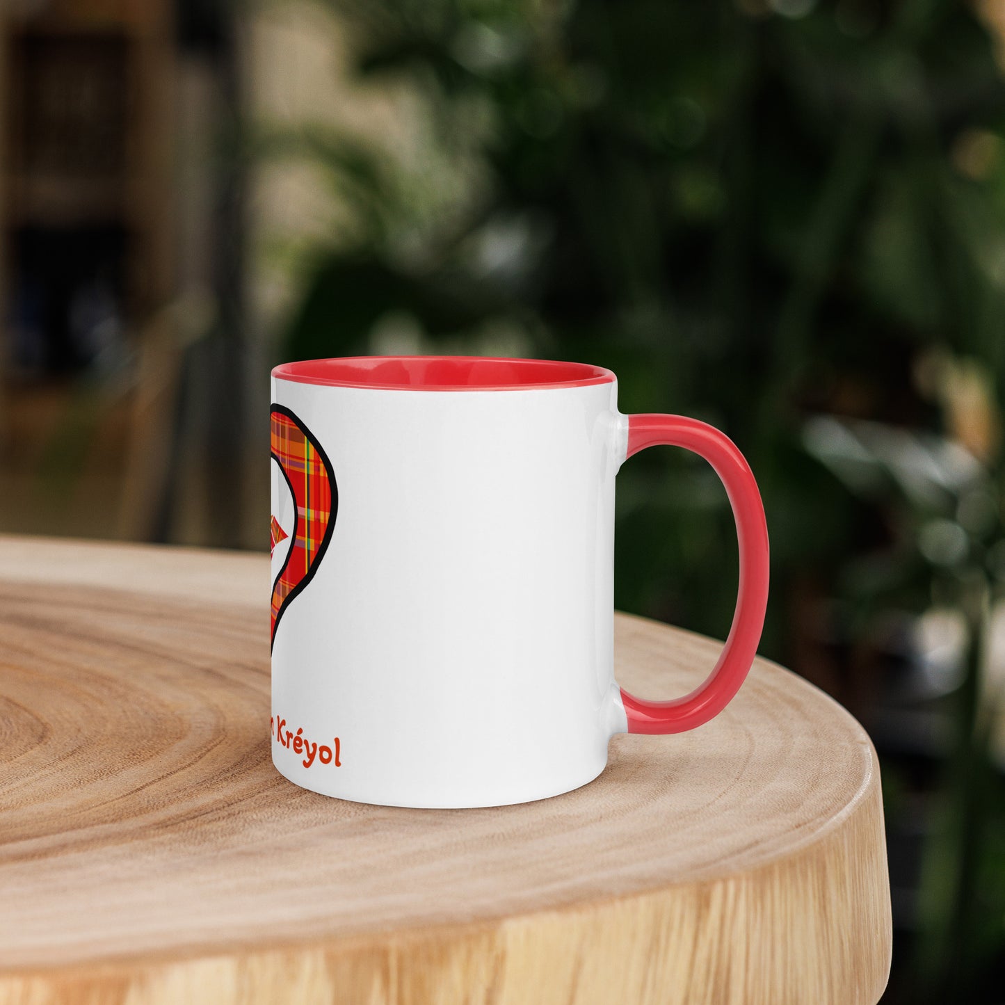 Mug Coloré Mug Madras rouge Kè an mwen