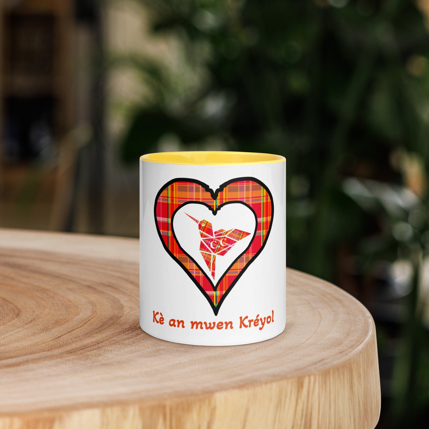 Mug Coloré Mug Madras rouge Kè an mwen