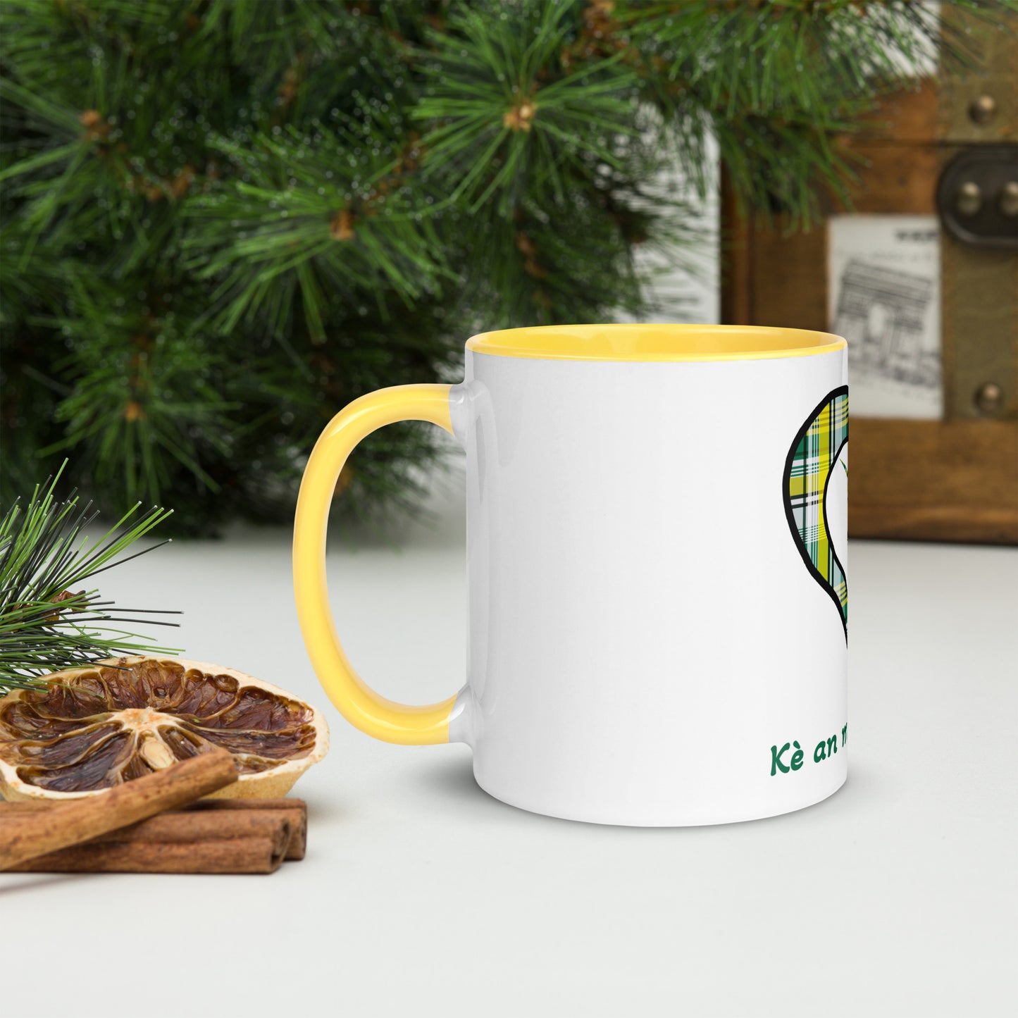 Mug Coloré madras Vert Kè an mwen