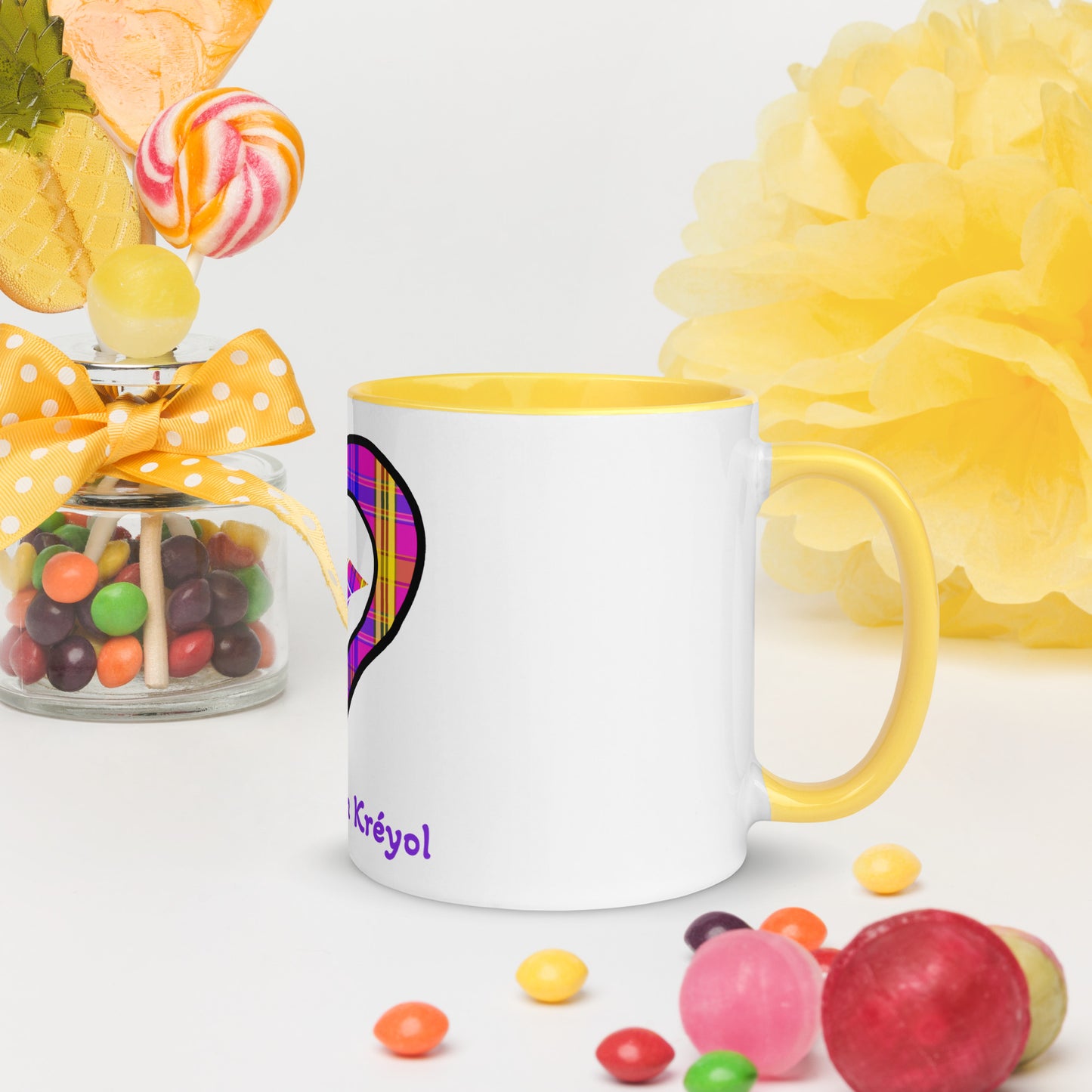 Mug Coloré Madras violet Kè an mwen