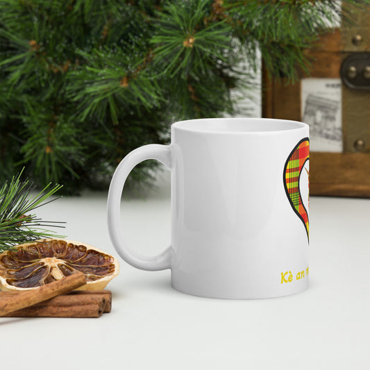 Mug Blanc Brillant Madras Sunshine kè an mwen