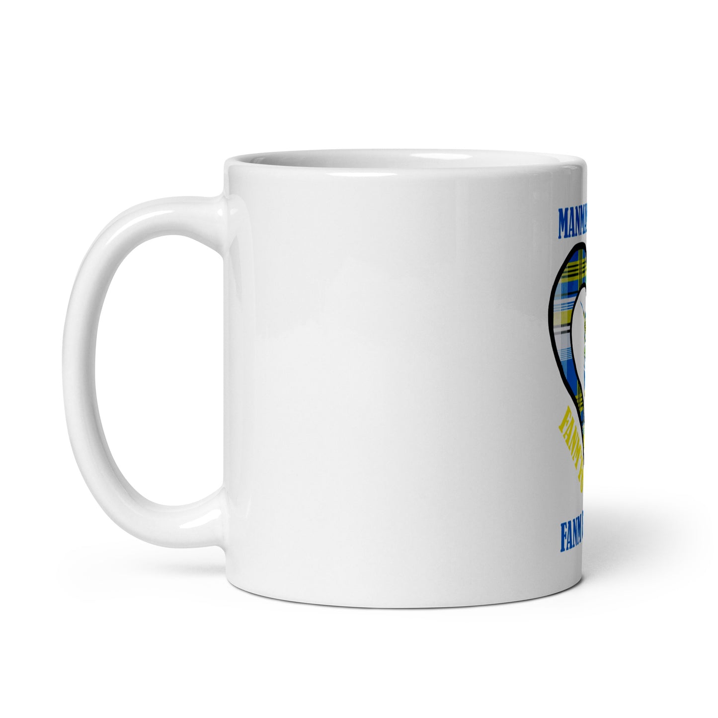 Madras Blue Glossy White Mug FamFo