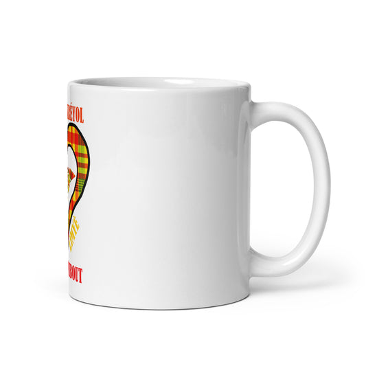 Mug Blanc Brillant Manman Kréyol