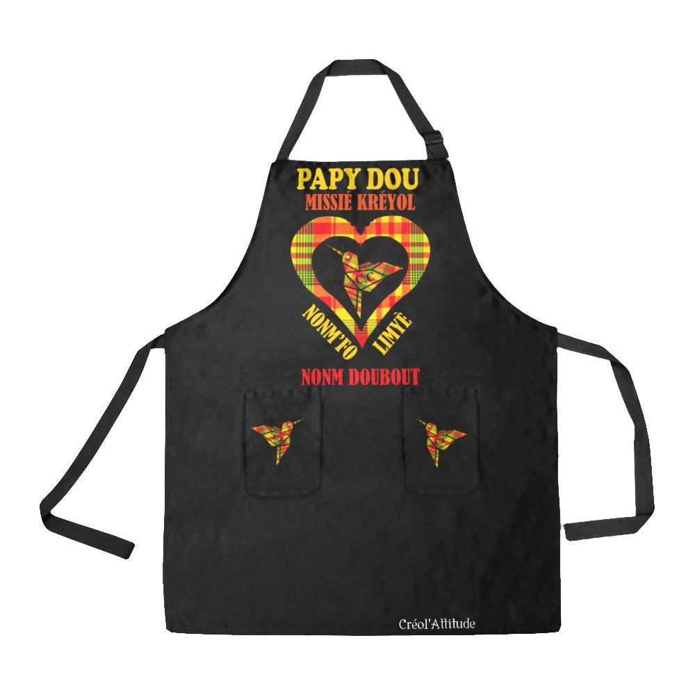 Tablier Coeur Madras Sunshine Papy Dou