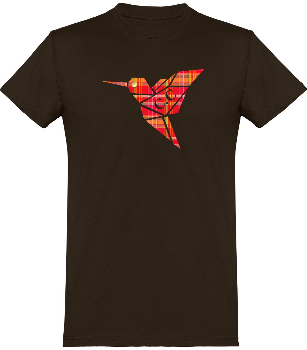 T-shirt unisexe Colibri Madras Rouge