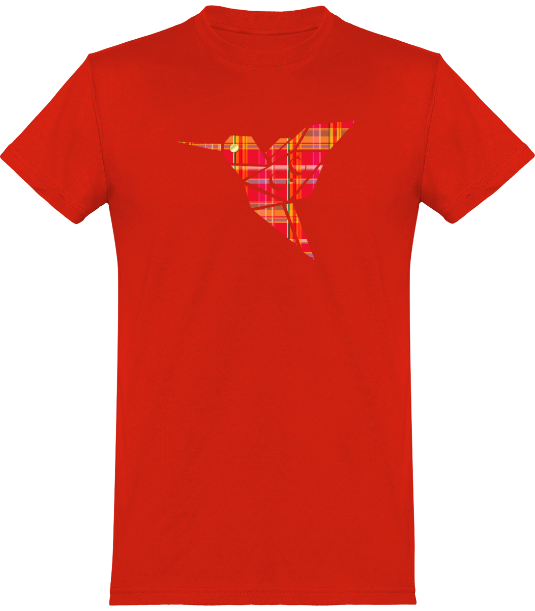 T-shirt unisexe Colibri Madras Rouge