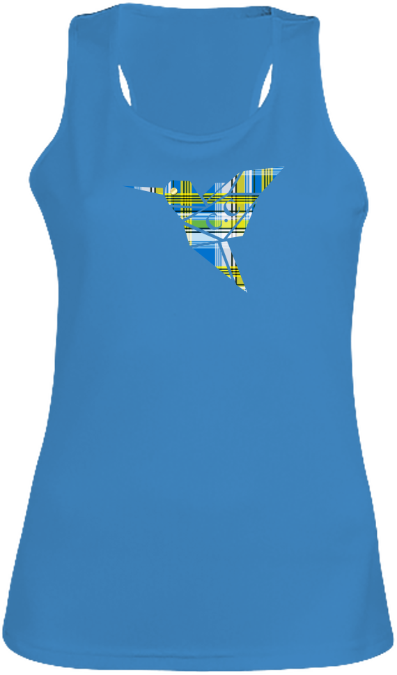 Débardeur Colibri Madras Bleu