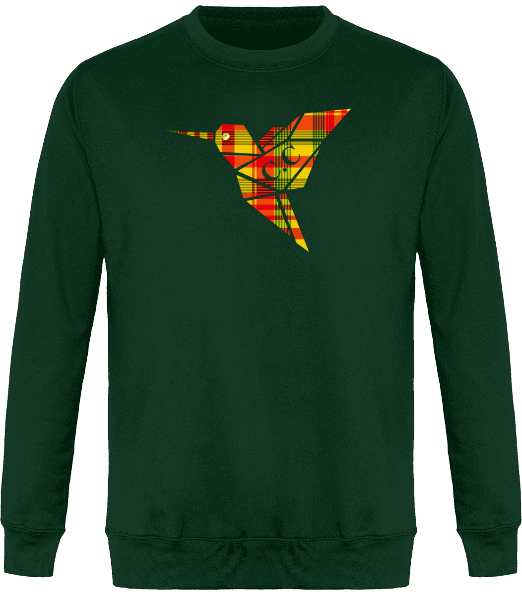 Sweat Col Rond Unisexe Colibri Madras sunshine