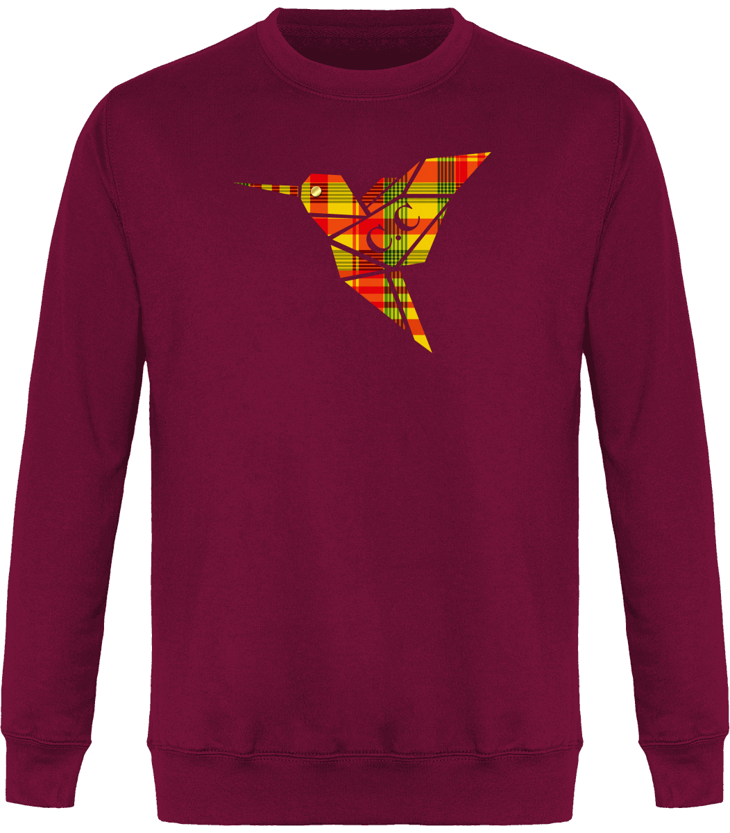 Sweat Col Rond Unisexe Colibri Madras sunshine