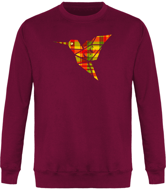 Sweat Col Rond Unisexe Colibri Madras sunshine
