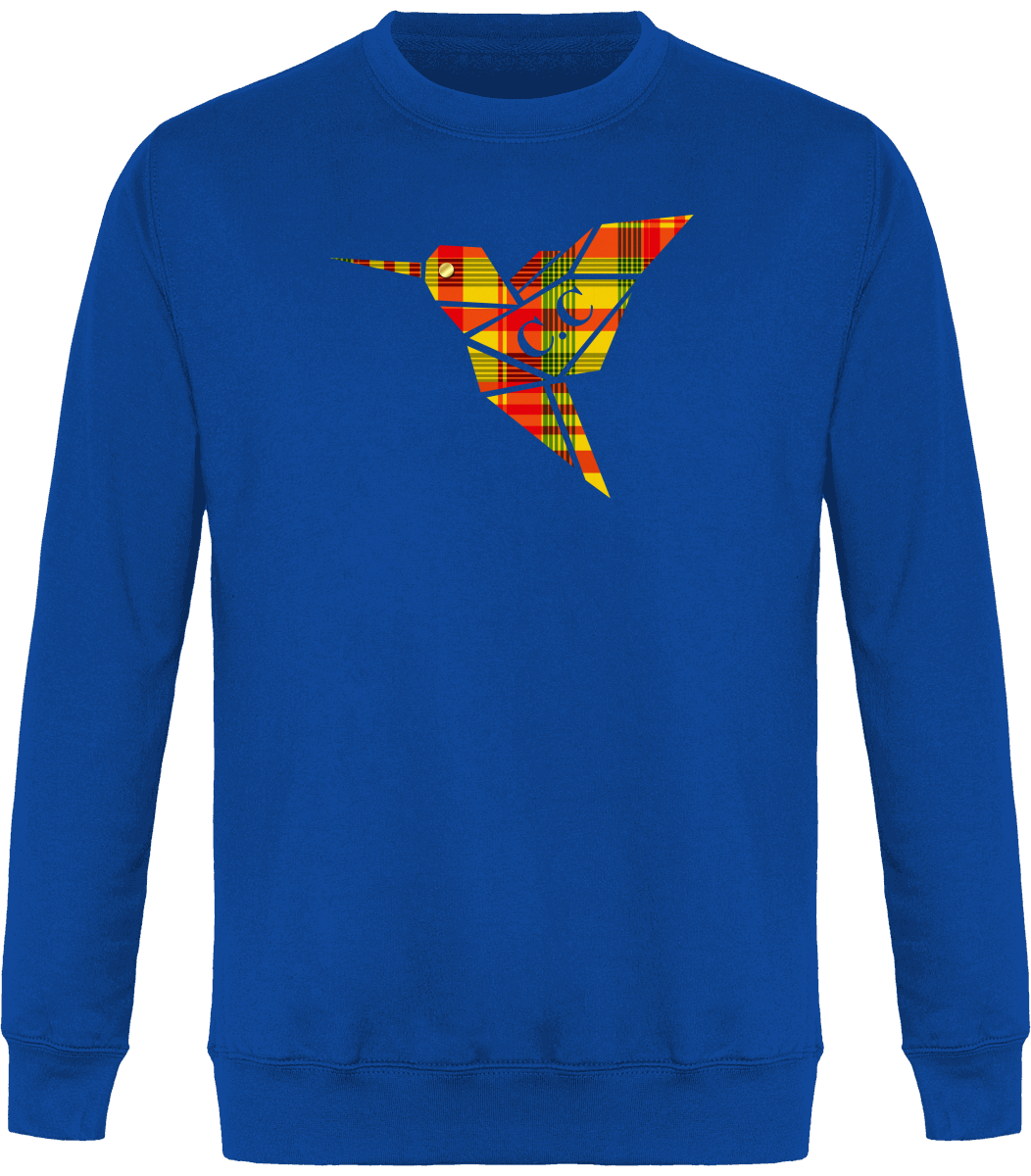 Sweat Col Rond Unisexe Colibri Madras sunshine