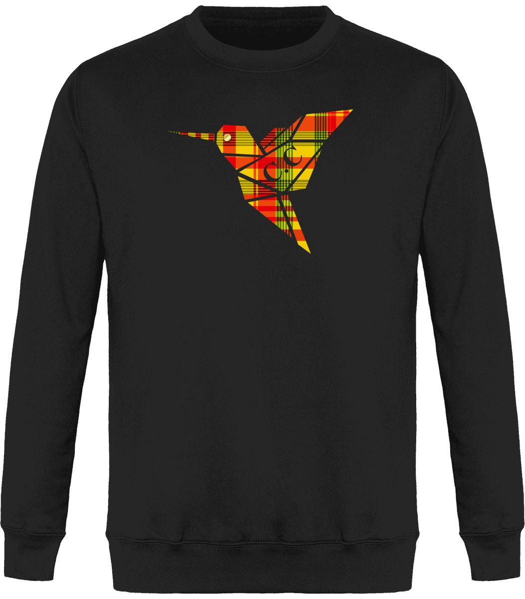 Sweat Col Rond Unisexe Colibri Madras sunshine