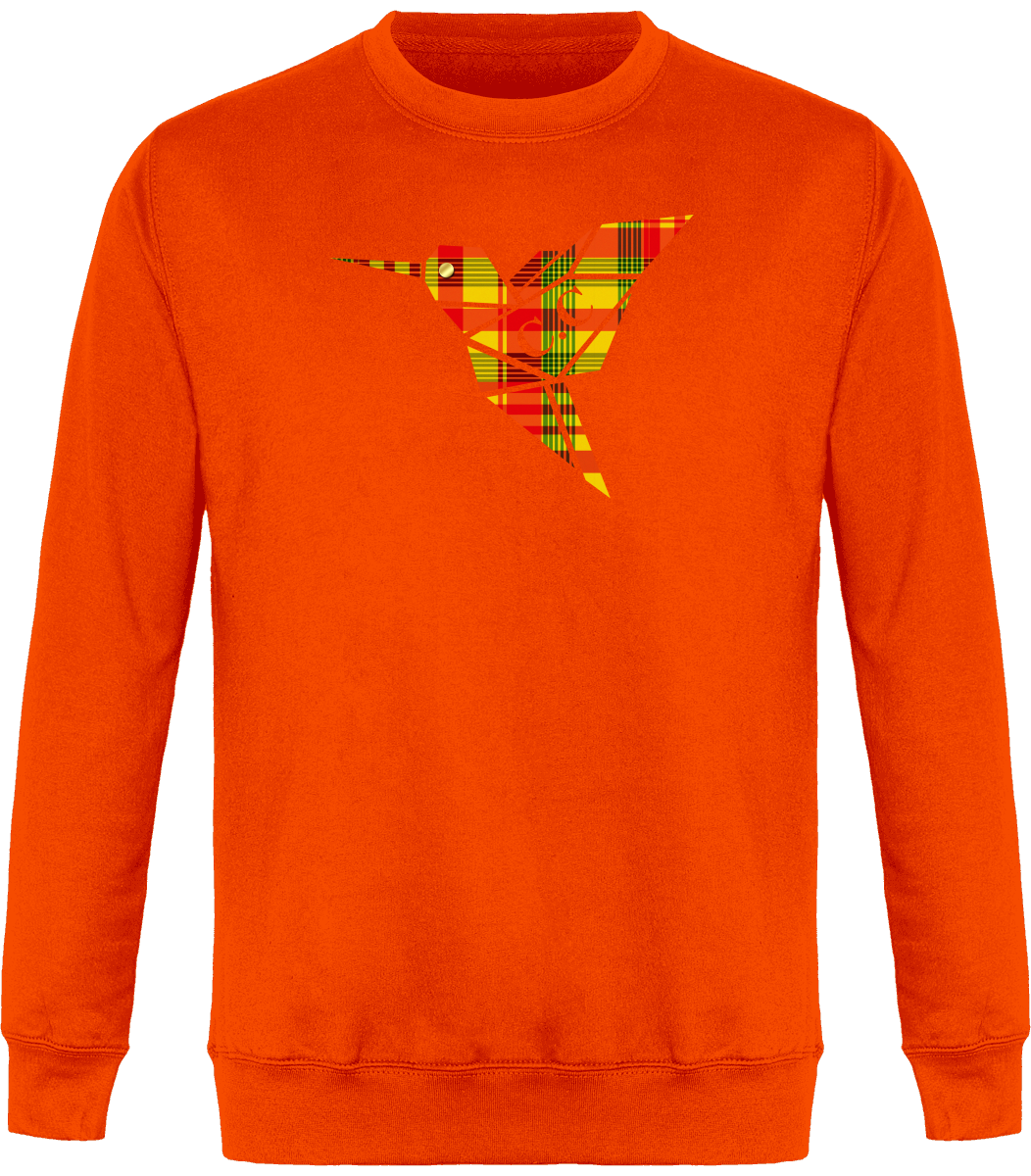 Sweat Col Rond Unisexe Colibri Madras sunshine