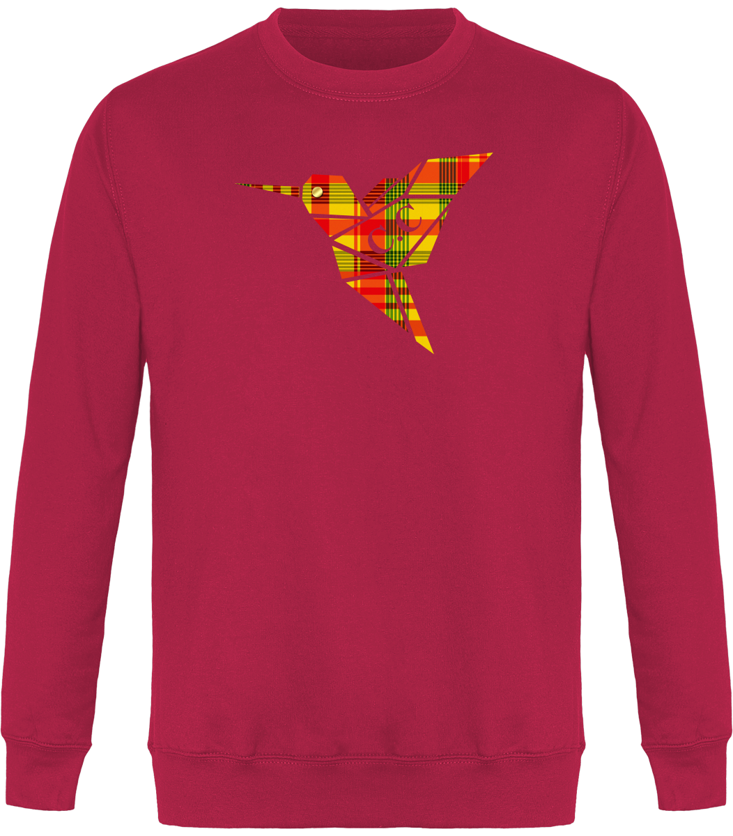 Sweat Col Rond Unisexe Colibri Madras sunshine