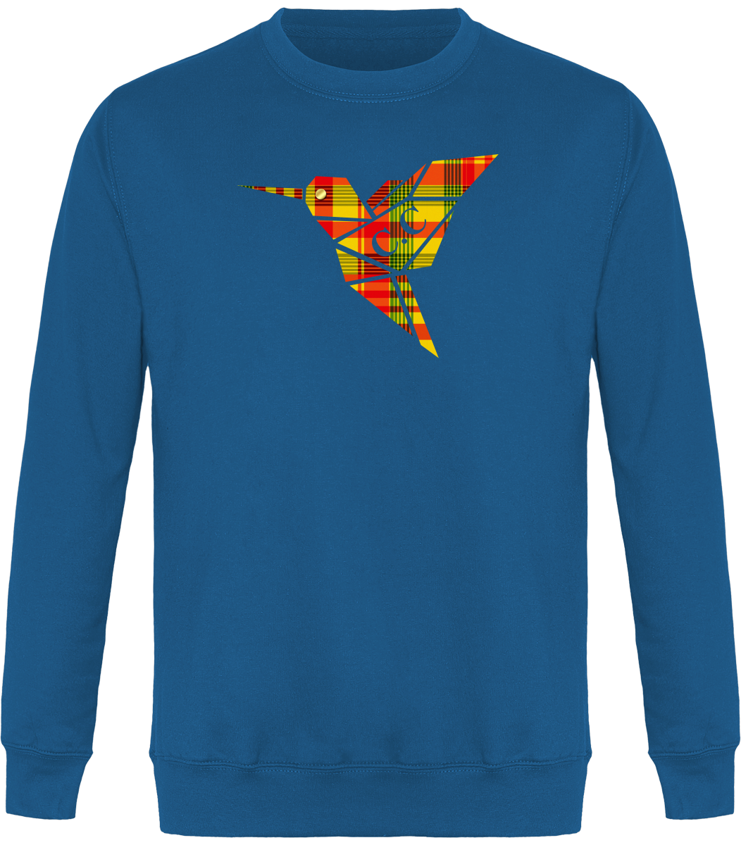 Sweat Col Rond Unisexe Colibri Madras sunshine