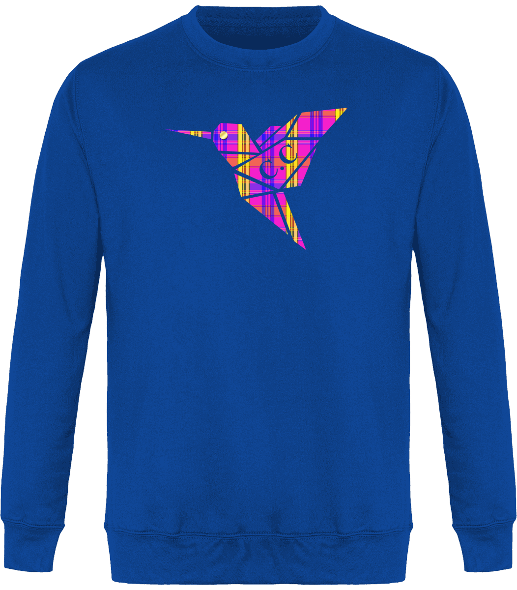 Sweat Col Rond Unisexe C.C Madras Violet