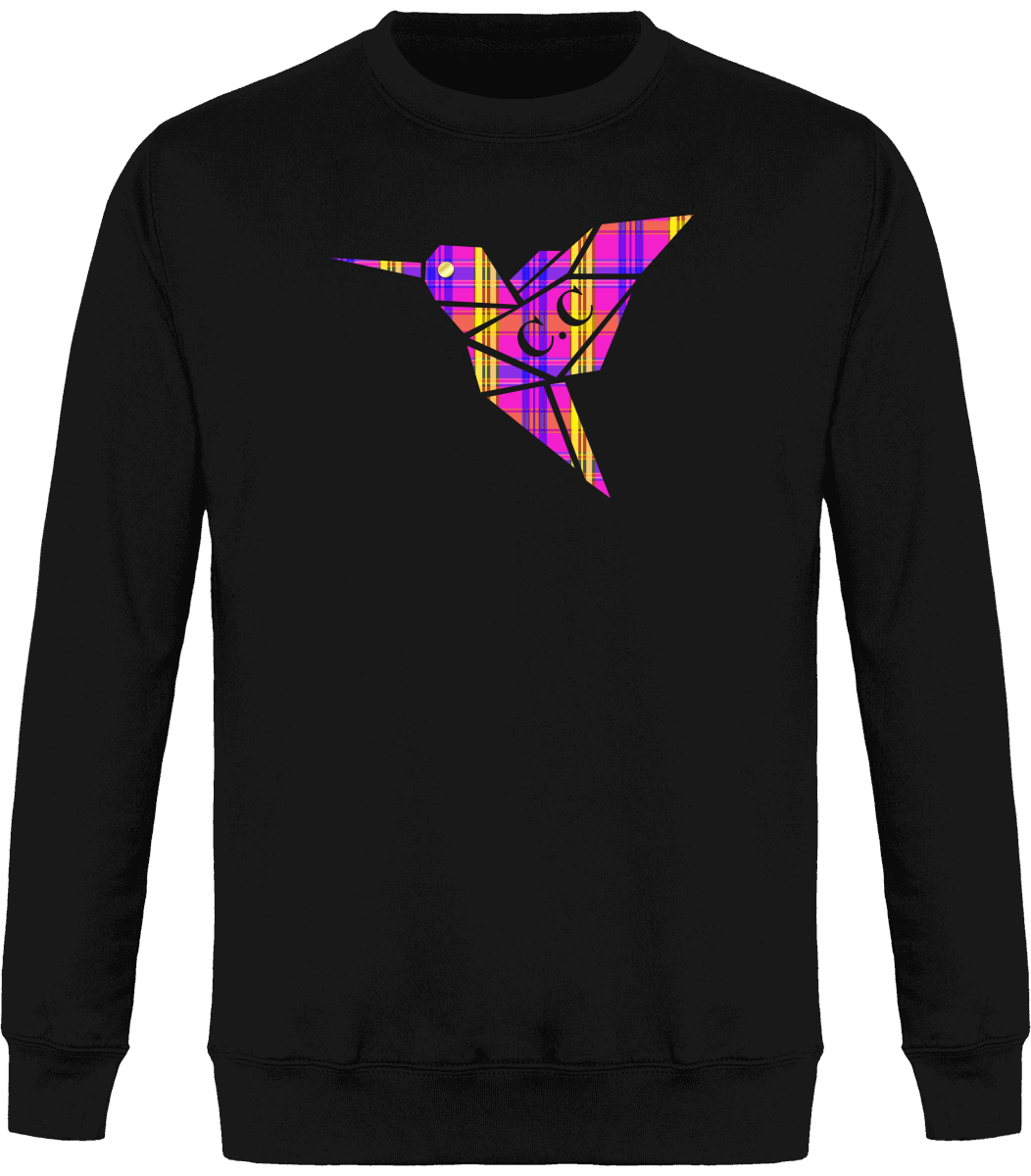 Sweat Col Rond Unisexe C.C Madras Violet