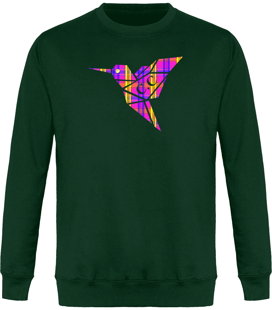Sweat Col Rond Unisexe C.C Madras Violet