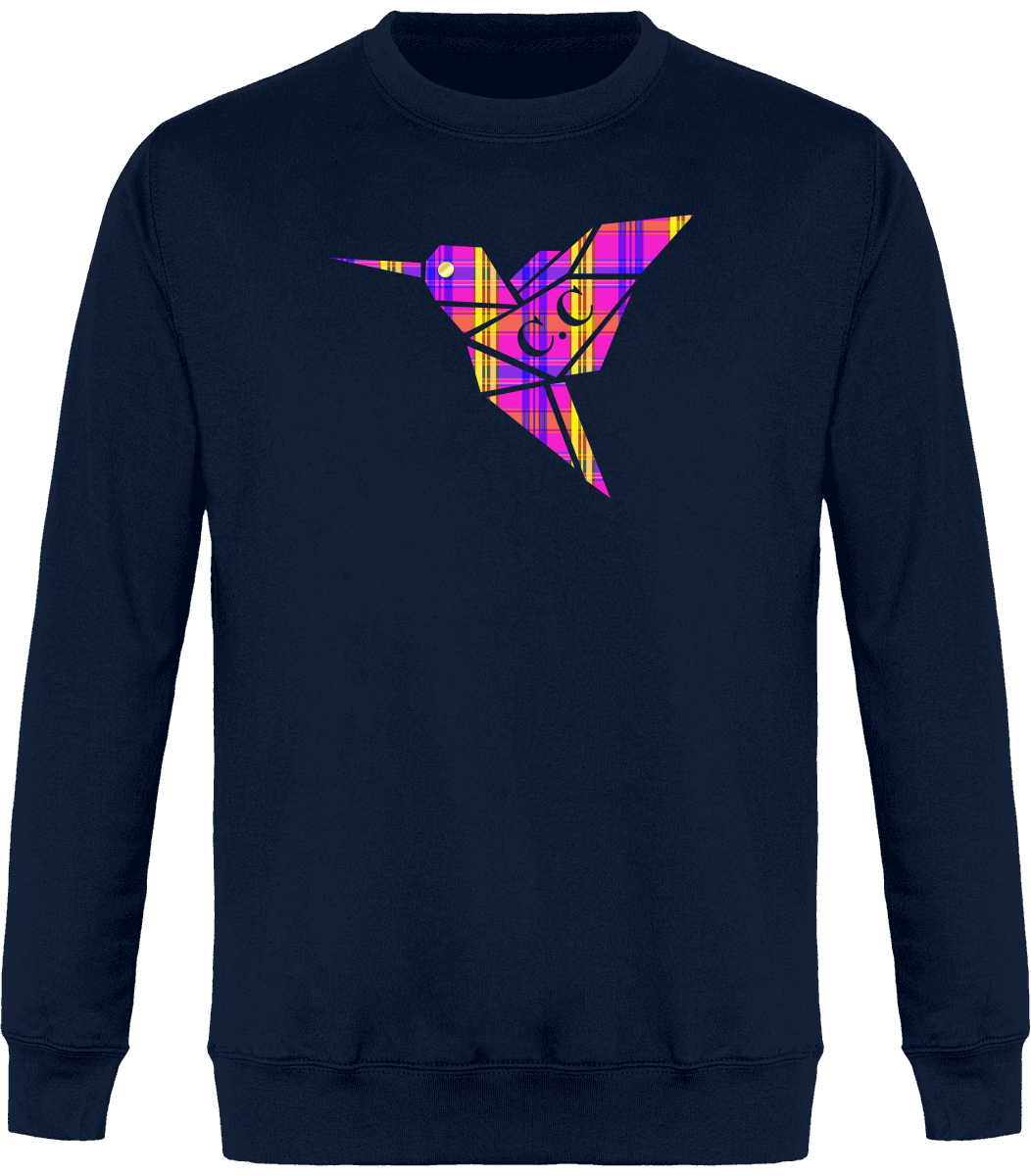 Sweat Col Rond Unisexe C.C Madras Violet