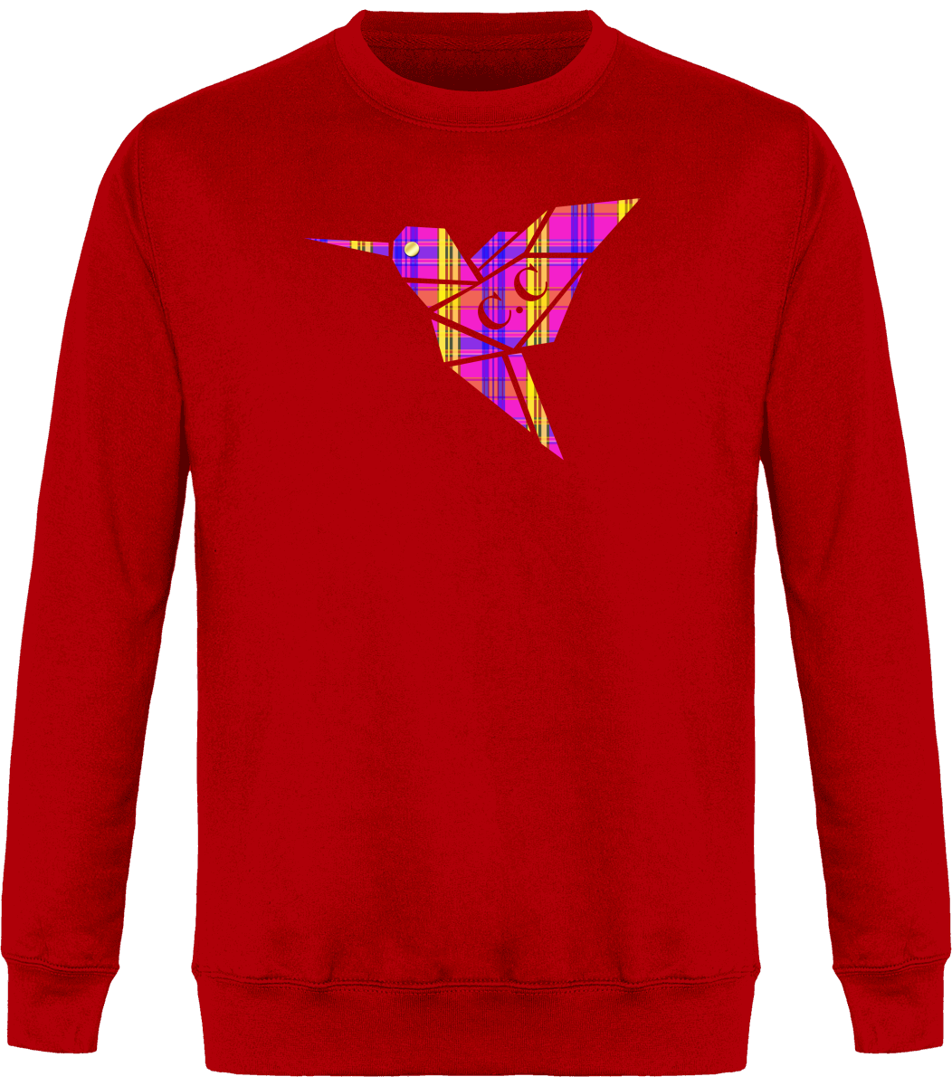 Sweat Col Rond Unisexe C.C Madras Violet