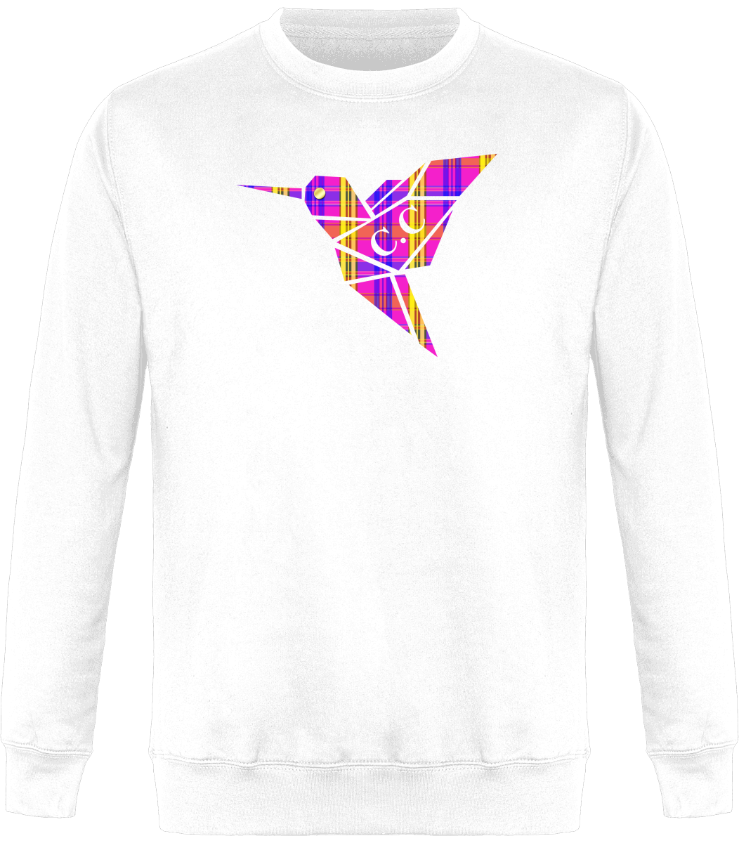 Sweat Col Rond Unisexe C.C Madras Violet