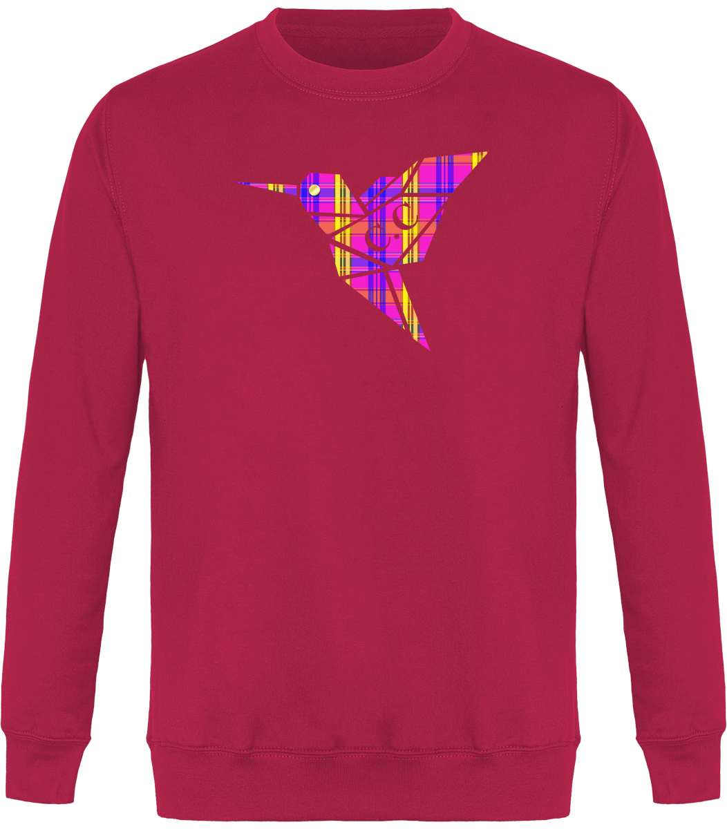 Sweat Col Rond Unisexe C.C Madras Violet