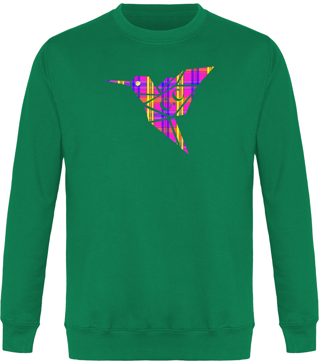 Sweat Col Rond Unisexe C.C Madras Violet