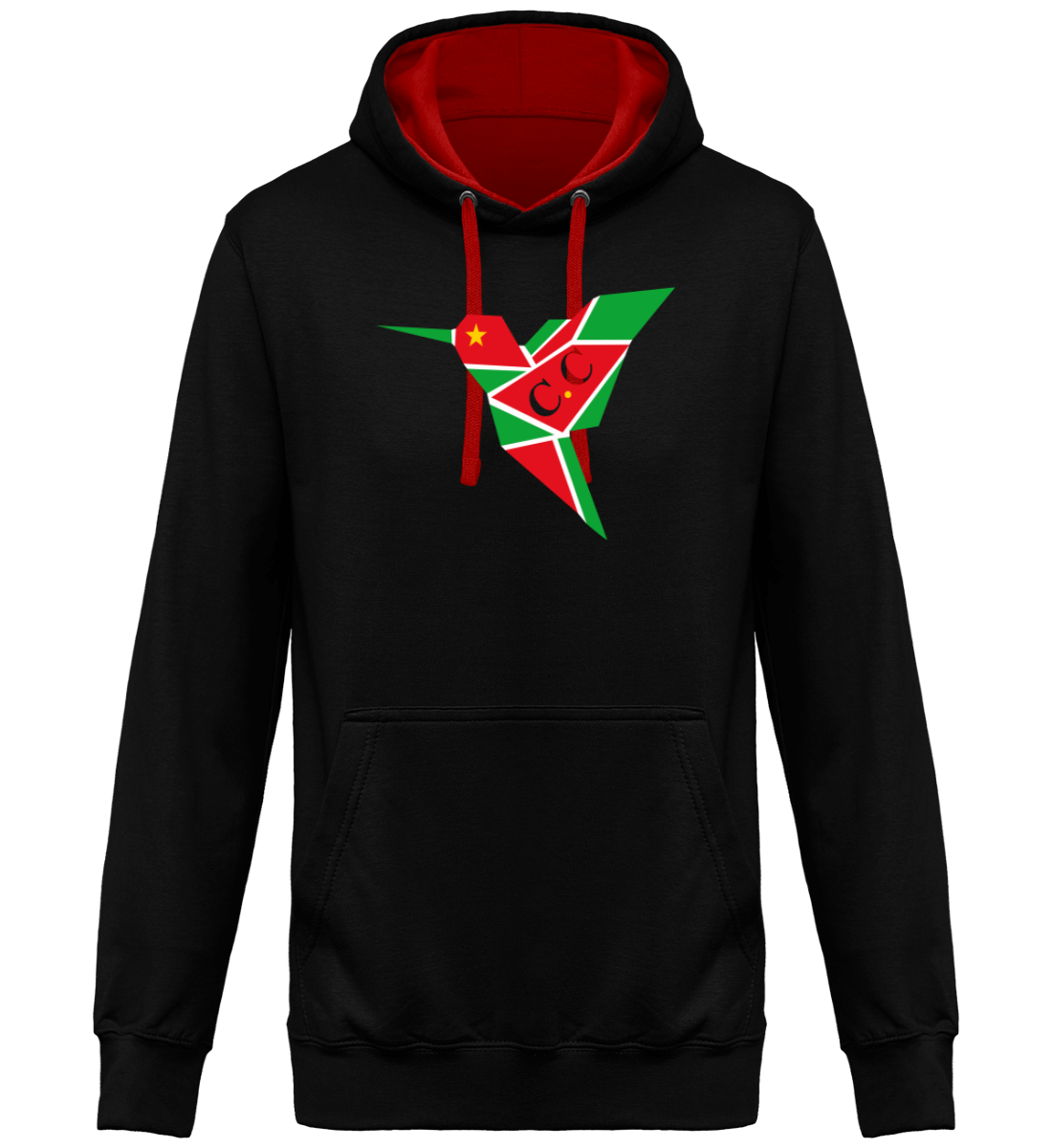 Sweat à Capuche Bicolore Unisexe C.C Gwadastyl'