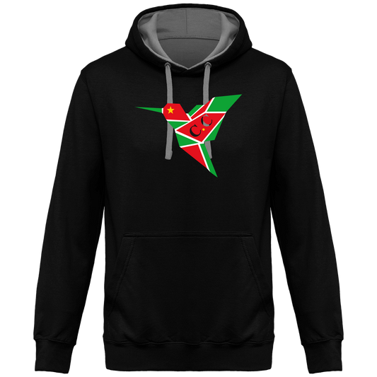 Sweat à Capuche Bicolore Unisexe C.C Gwadastyl'