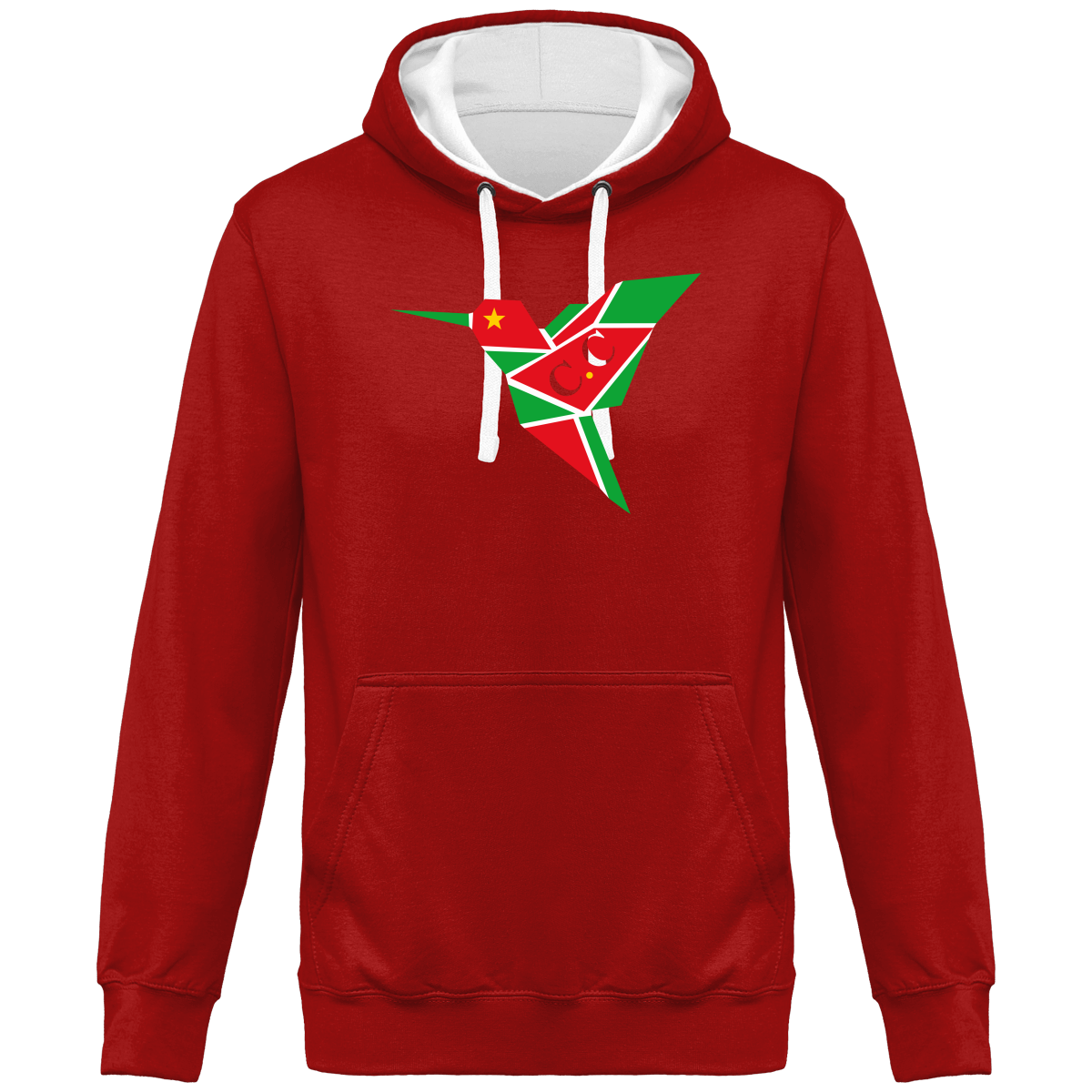 Sweat à Capuche Bicolore Unisexe C.C Gwadastyl'