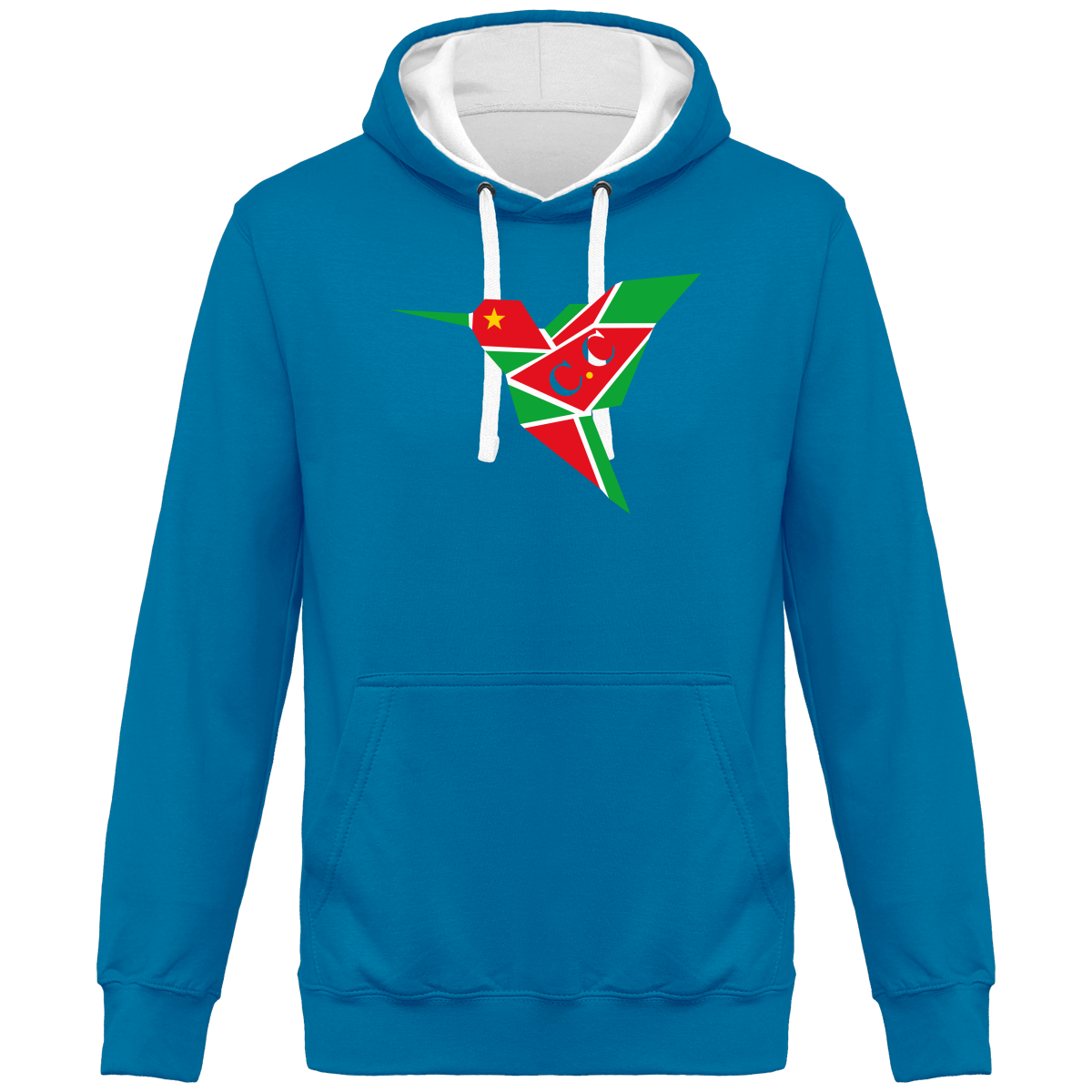 Sweat à Capuche Bicolore Unisexe C.C Gwadastyl'
