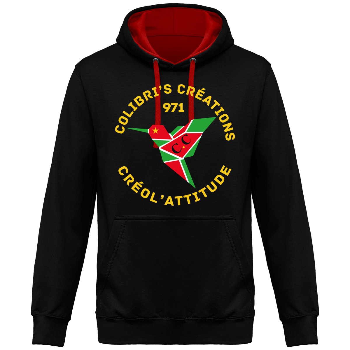 Sweat à Capuche Bicolore Unisexe C.A 971