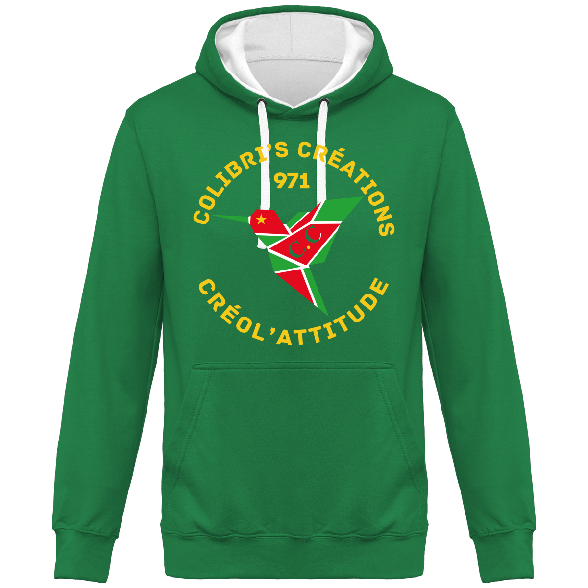 Sweat à Capuche Bicolore Unisexe C.A 971