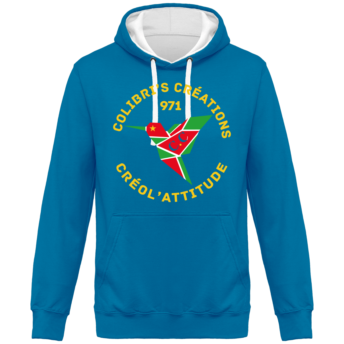 Sweat à Capuche Bicolore Unisexe C.A 971