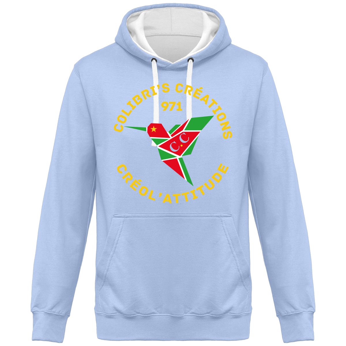 Sweat à Capuche Bicolore Unisexe C.A 971