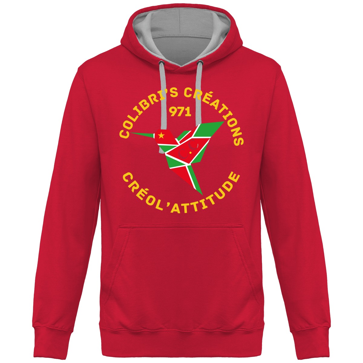 Sweat à Capuche Bicolore Unisexe C.A 971