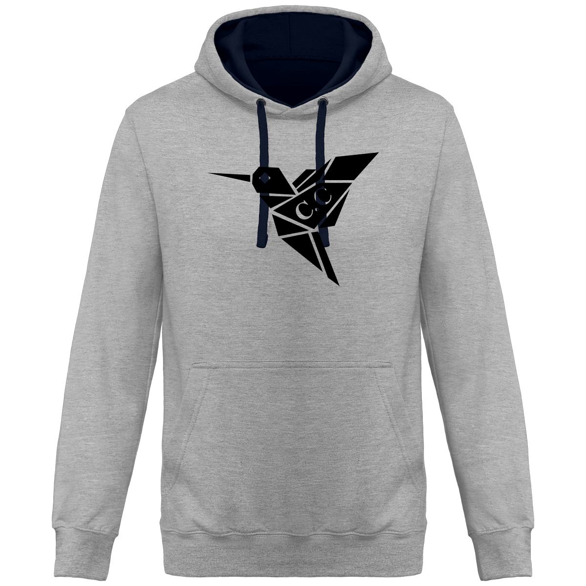 Sweat à Capuche Bicolore Unisexe C.C Classik