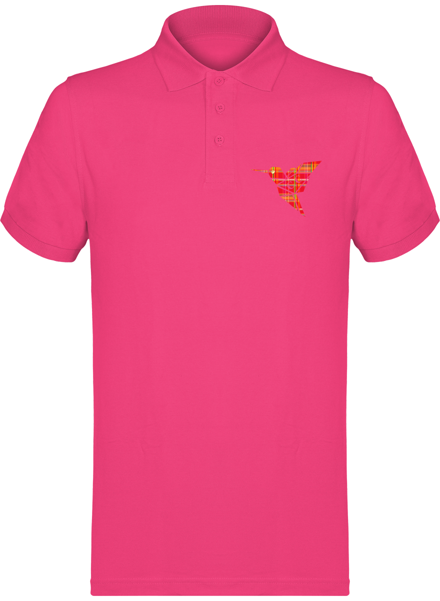 Polo unisexe Colibri Madras Rouge