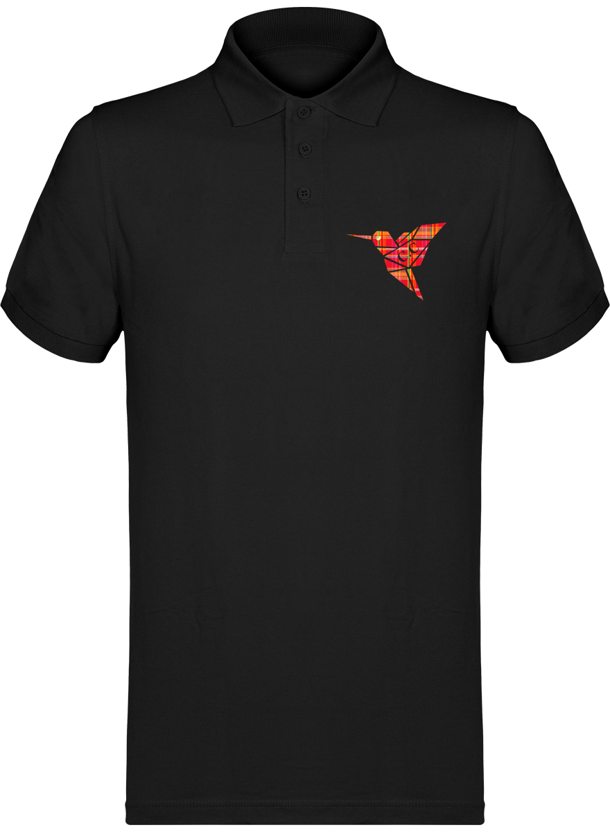 Polo unisexe Colibri Madras Rouge