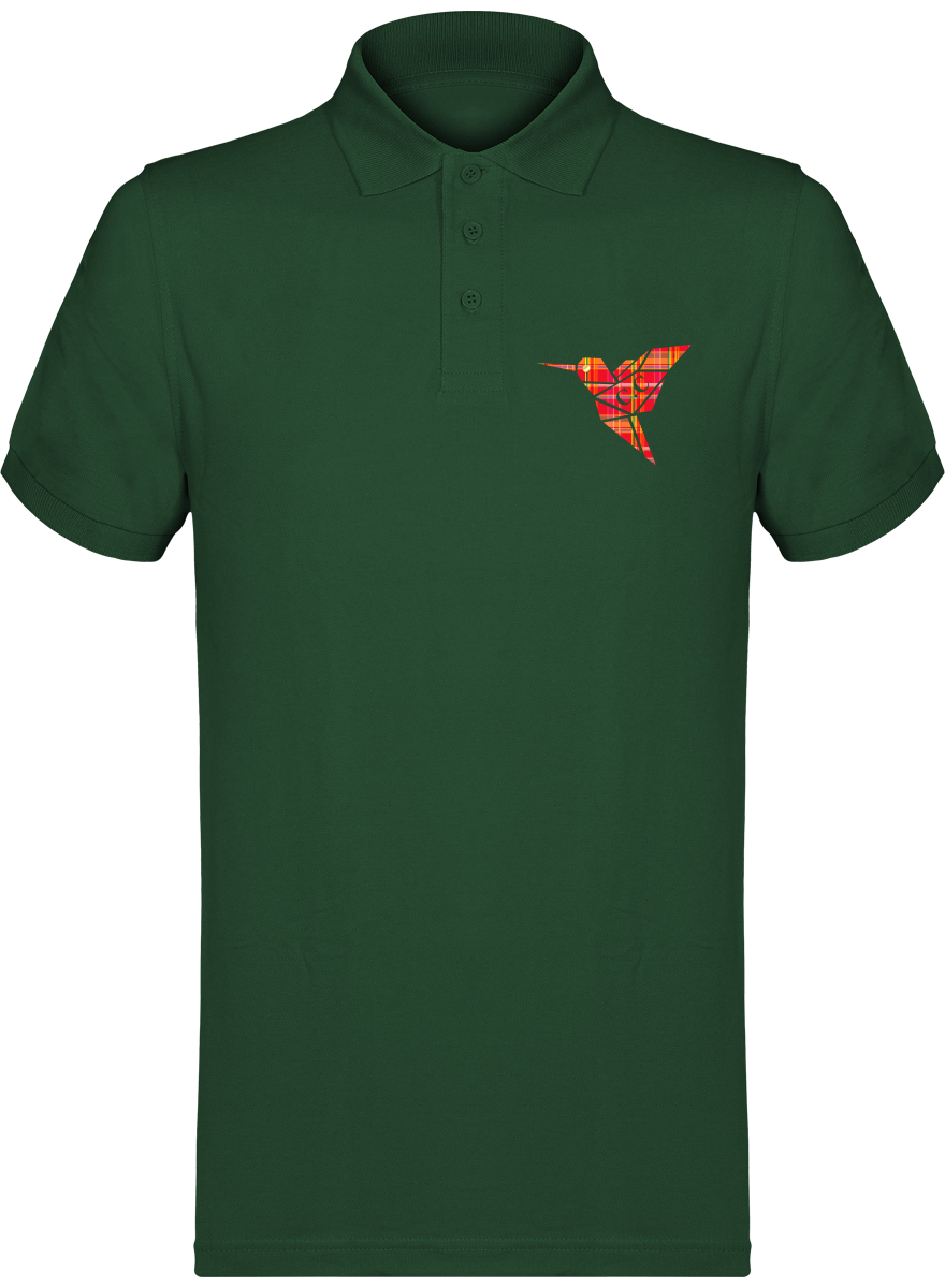 Polo unisexe Colibri Madras Rouge