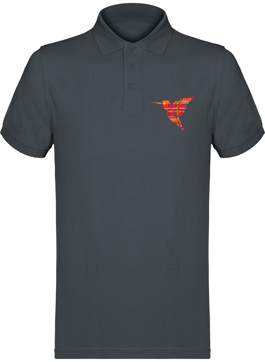 Polo unisexe Colibri Madras Rouge