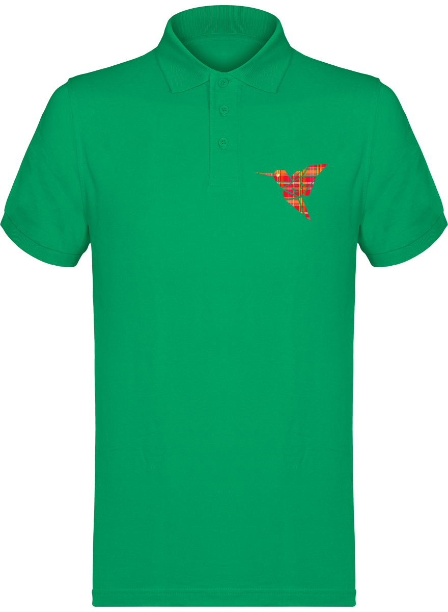 Polo unisexe Colibri Madras Rouge
