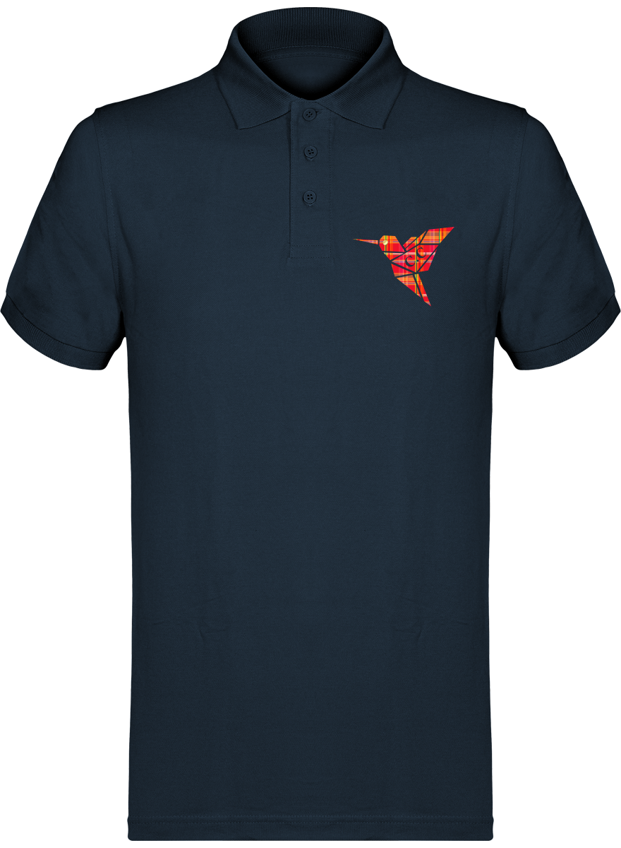 Polo unisexe Colibri Madras Rouge