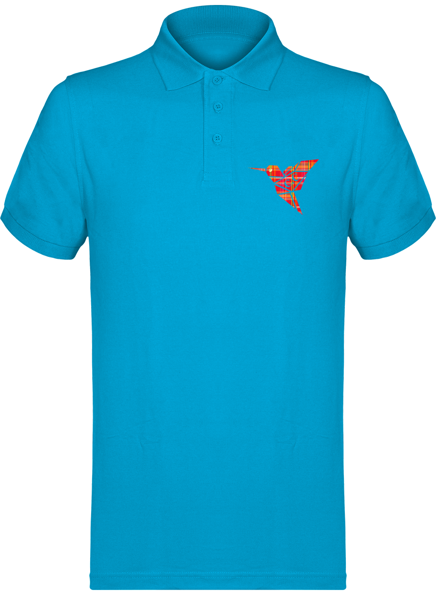 Polo unisexe Colibri Madras Rouge