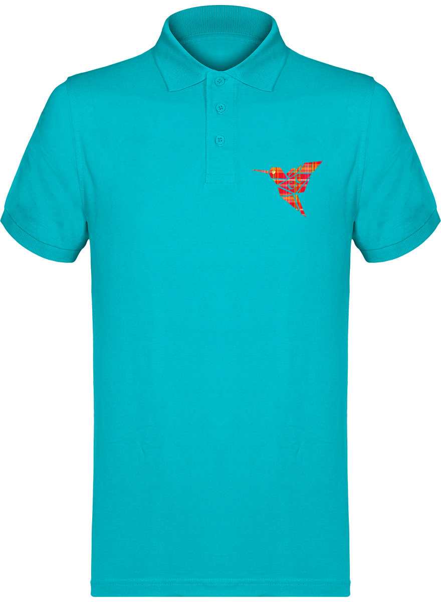 Polo unisexe Colibri Madras Rouge